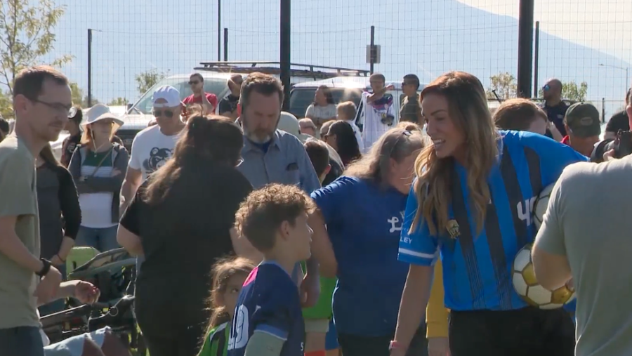 Provo Mayor Michelle Kaufusi attends the grand opening of the Epic Sports Park. (KSL TV)...